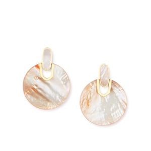 Kendra Scott Peach Mother of Pearl Didi earrings